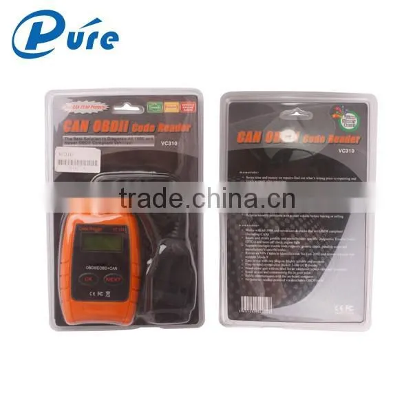 VC310 OBD2 OBDII EOBD CAN Auto Scanner Code Reader & Cleaner Car Diagnostic Tool