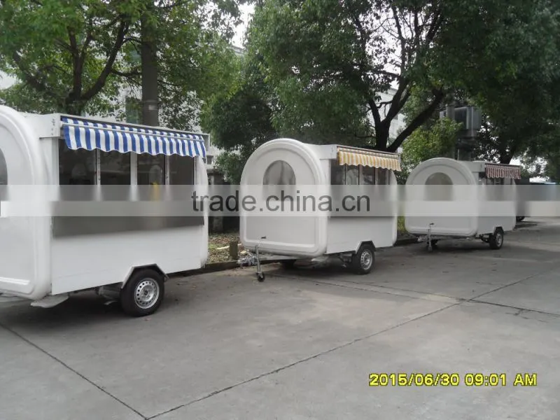 Small or big wheels fast food carts kiosk/food selling car/food street kiosk for salefood truck