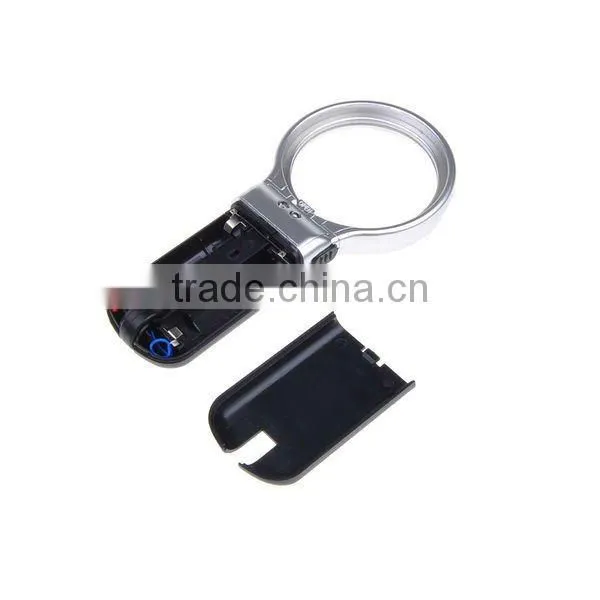 2014 New Portable 3 in 1 Foldable Magnifying Glass 3X Magnifier with 2 LED Light Loupe