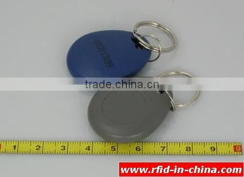 Factory Price Grey RFID Key Fob with 125KHz/ 13.56MHz Chip