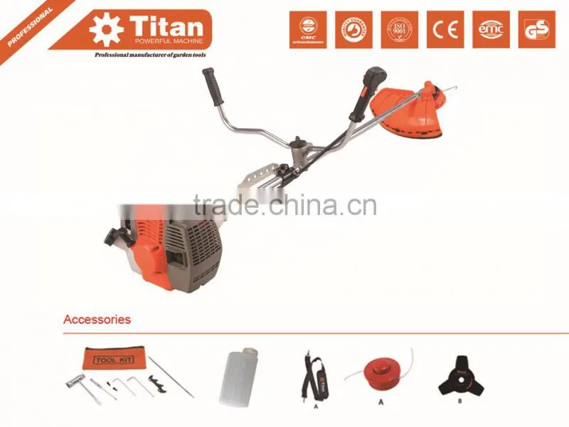 New brush cutter 52cc, 2 stroke, air-cooled, 3 teeth blade & nylon spool, CE,GS,MD certificate