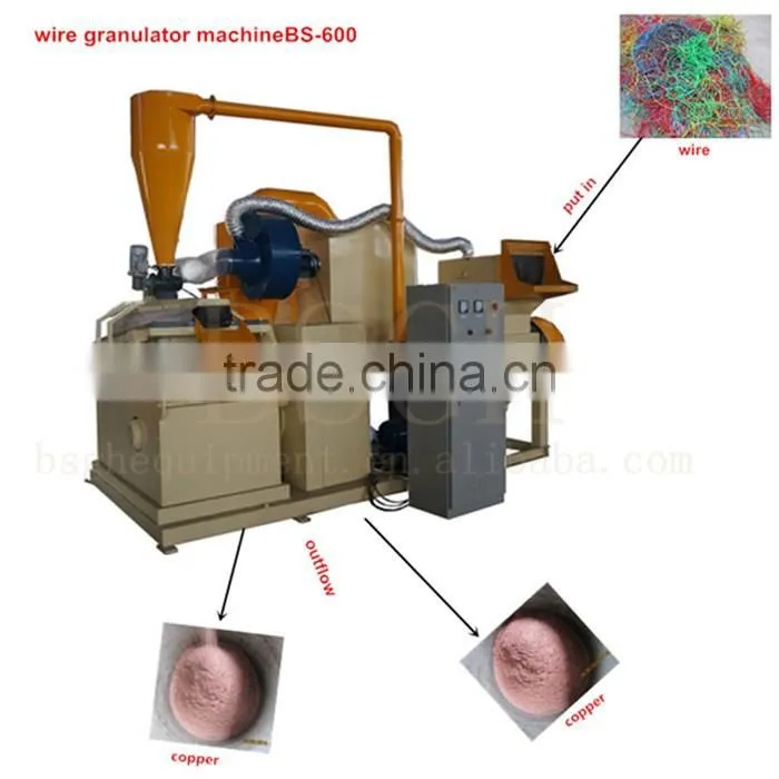 good quality used scrap wire granulator crusher recycling machine prices low