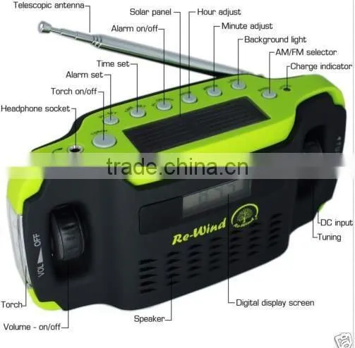 solar powered am/fm radio