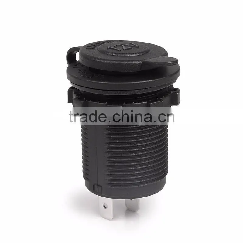 Waterproof DC car cigarette lighter socket with cap