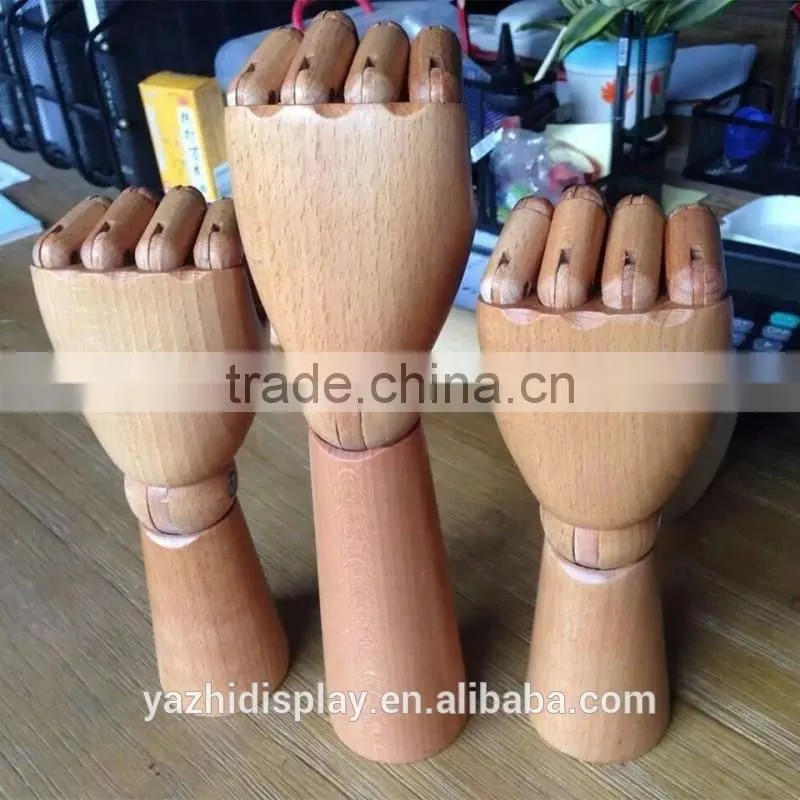 Original wooden mannequin hand for window display
