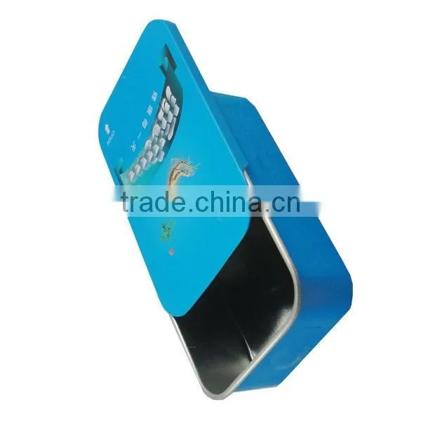 wholesale rectangular metal gift tin box for mint