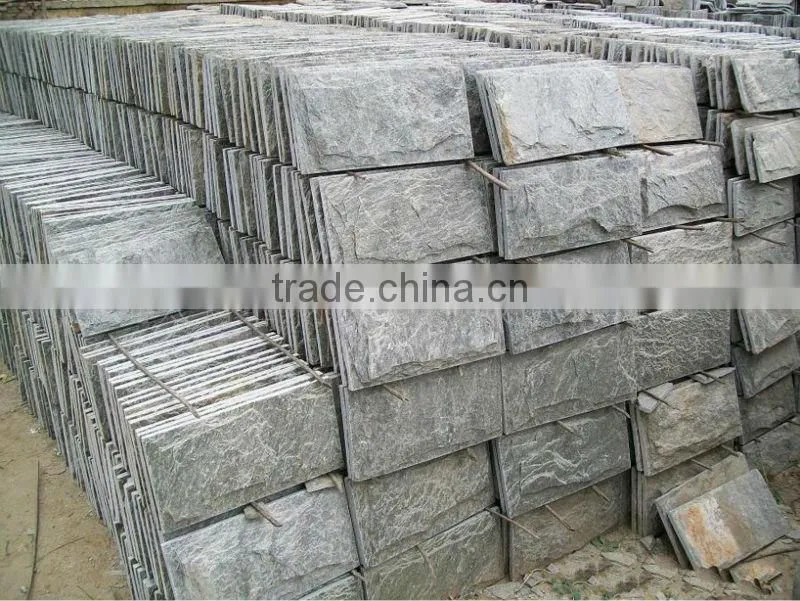 Green Slate Mushroom Stone Wall Cladding,Natural decorative stone