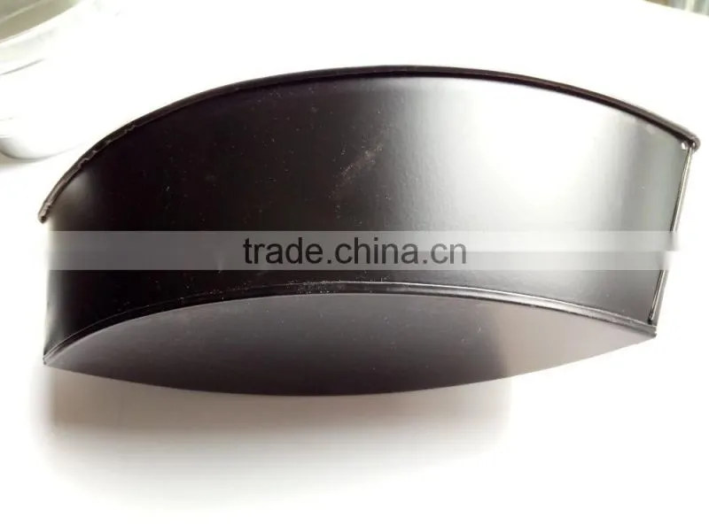 high quality china metal handicraft black western half round boat flower pot for garden