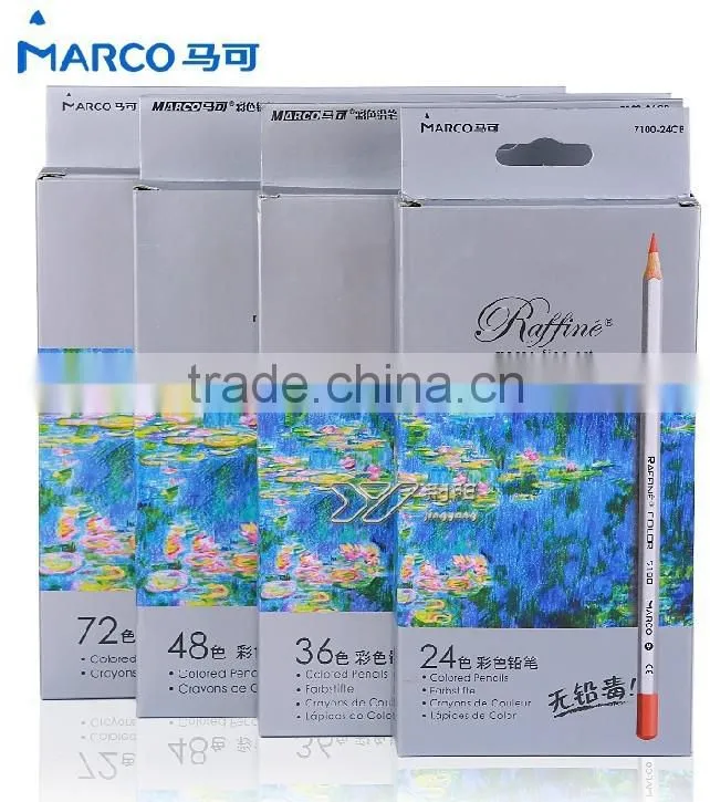 Factory Wholesale 72 Color Marco Fine Harmless Oil Pastel Colored Pencil Set