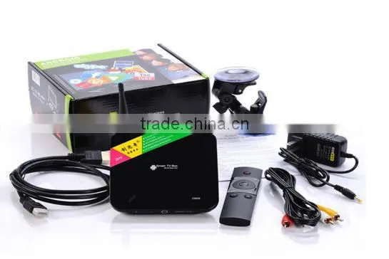 Wholesale Android 4.4.2 Quad Core Android TV Box CS968 With Web Cam, Mic, RK3188 2G/8G With WIFI Remote Control