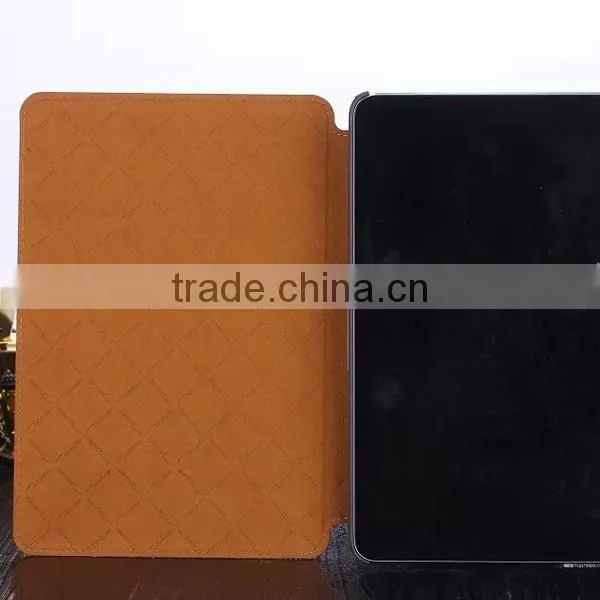 Top quality ultra-thin genuine leather case for ipad mini, tablet leather case