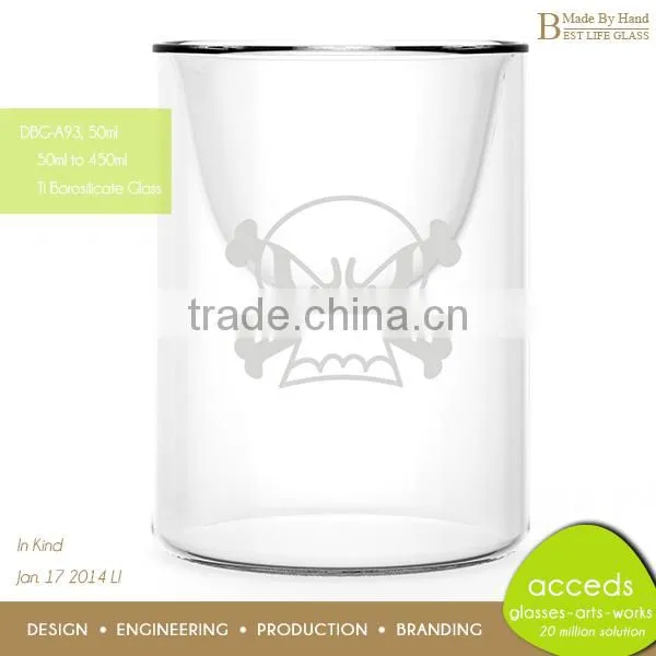Unbreakable Drinking Glass Cup with Decal
