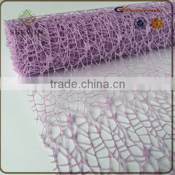 2016 Flower Wrap Metallic Mesh 100% Polyester Fabric
