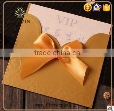 customized wedding invitation card with flower decoration