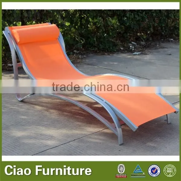 New design outdoor coastline aluminum mesh sun loungers