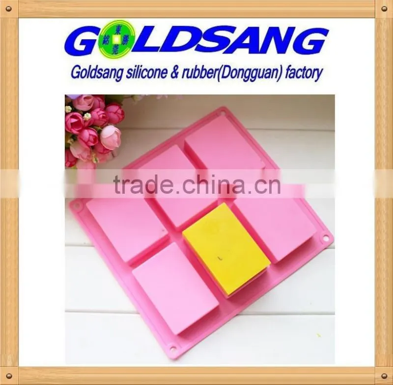 6 Rectangle silicone handmake soap mold &cake mold DIY mould