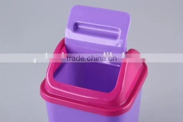 Square Plastic Trash Can/Rubbish Bin Household Garbage Can