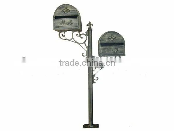 standing cast aluminum mailbox