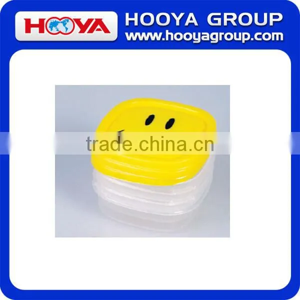 Hot sale 4 pcs keep fresh New PP crisper set with smiling face