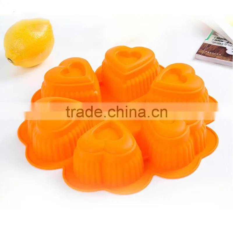 Fashion Heart Shaped Silicone Cake Molds Cake Decorating Tools
