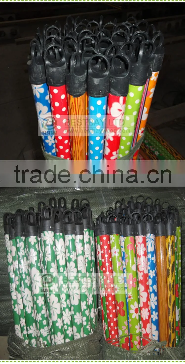 Different PVC designs wooden broom handle,mop handle,brush handle