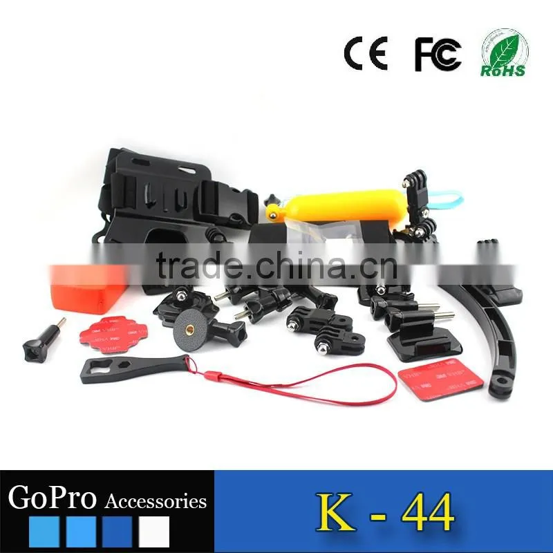 Free sample hot selling cheap 25 in 1 kit apply for gopros heros 4 accessories camera cases sports camera