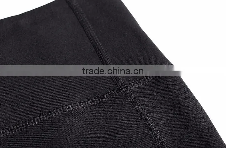 women sexy half length mesh panel yoga pants