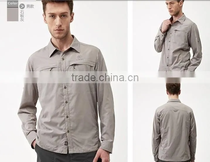 2017 high quality Summer Long Sleeve Shirt Quick Dry Men UV Protection Outdoor FISHING Shirt