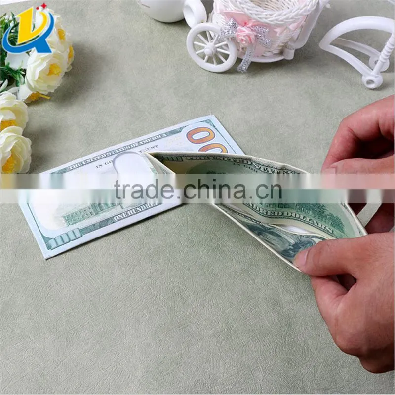 Hot selling promotion gift portable fashion canvas wallet