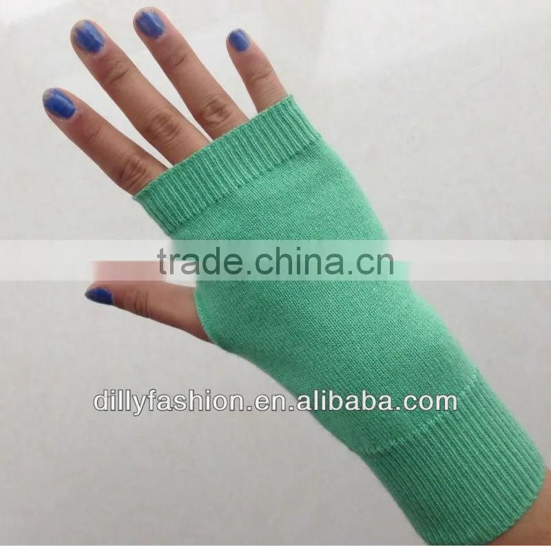knitted women's cashmere gloves/short fingerless gloves