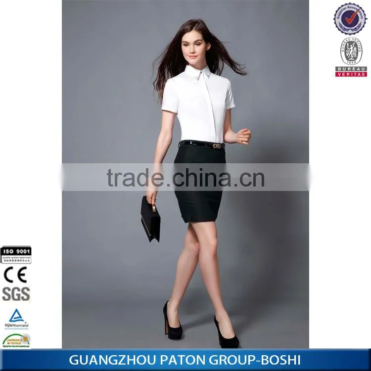 Boshi Factory Price 100% Cotton Ladies Office Shirt women shirt With OEM Service