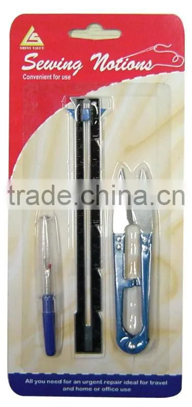 Travel Mini Sewing Kit with Gauge ,scissors and seam ripper manufacturer