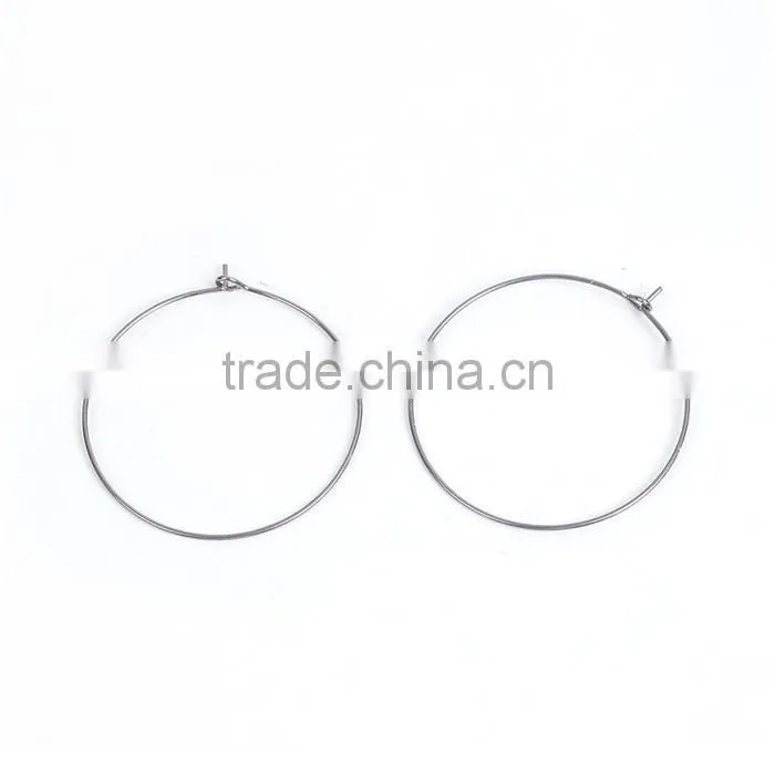 Custom Bar Accessories Round Silver Tone Stainless Steel Wine Glass Charms