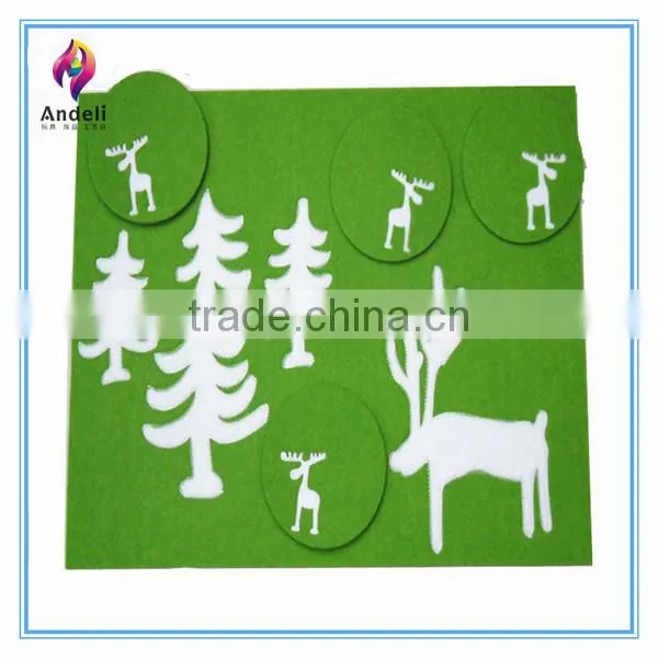 custom square christmas felt coaster