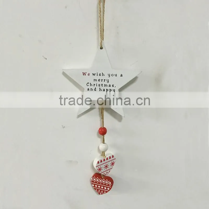 Handmade DIY Christmas Decoration Red Star Hanging Crafts