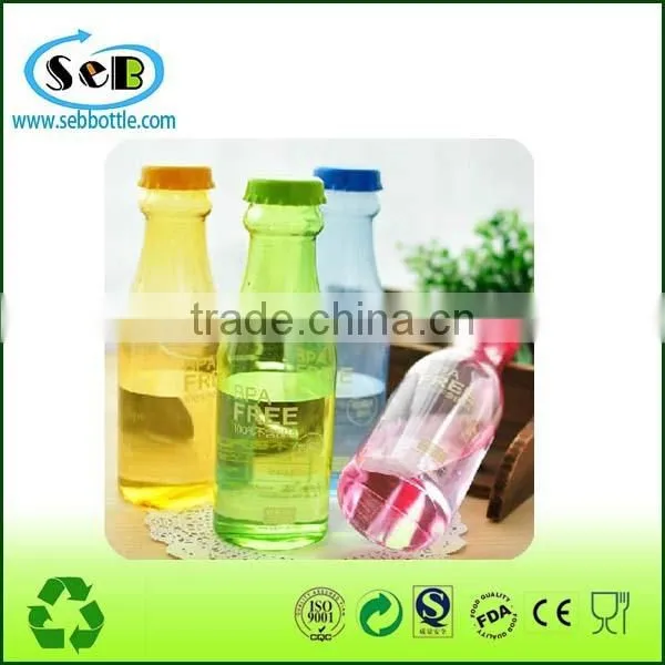 Fashion Portable Clear Water Bottle, Sport Plastic Fruit Juice Water Cup 500ML