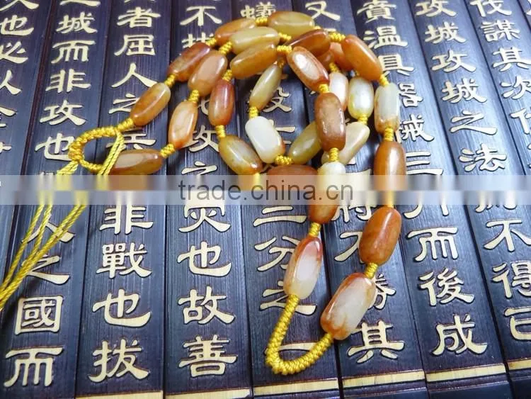 jewels jade Hetian jade necklace Hetian jade seed makings red-skinned handmade seed makings necklace sings of original rock