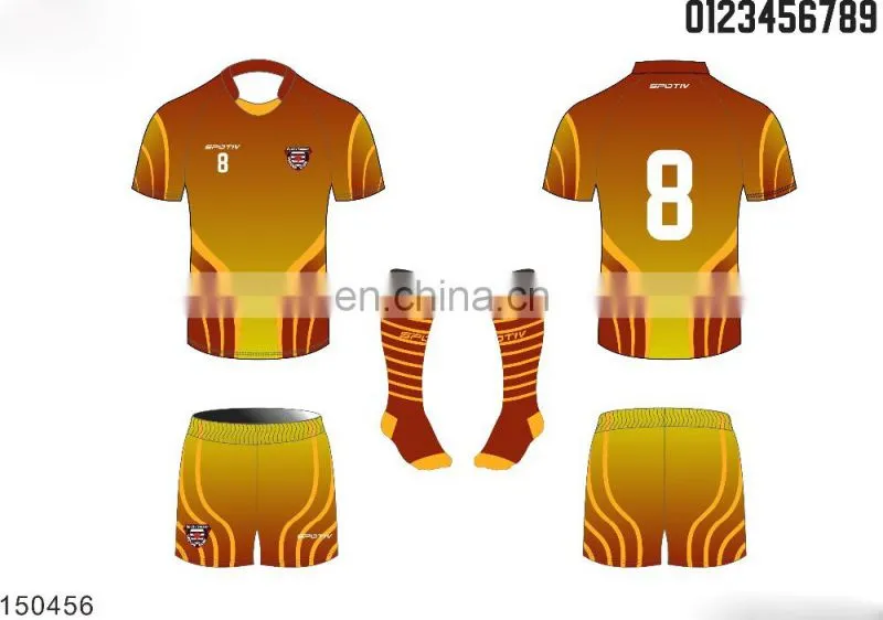 customized team rugby jersey set