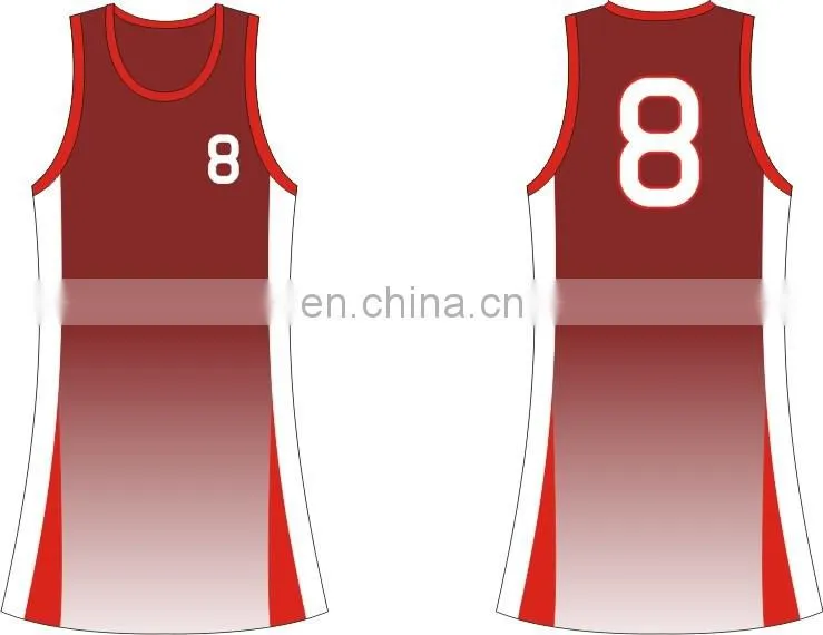 blank cheap team custom netball jersey with logo design