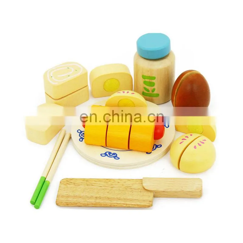 Montessori Educational Early Learning Solid Wooden Assorted Food Play Set With High Quality