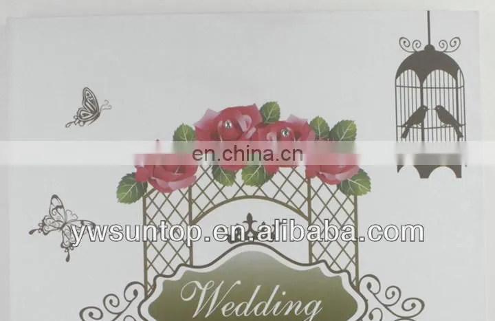 Elegant red roses designer guest book wedding favors decorations