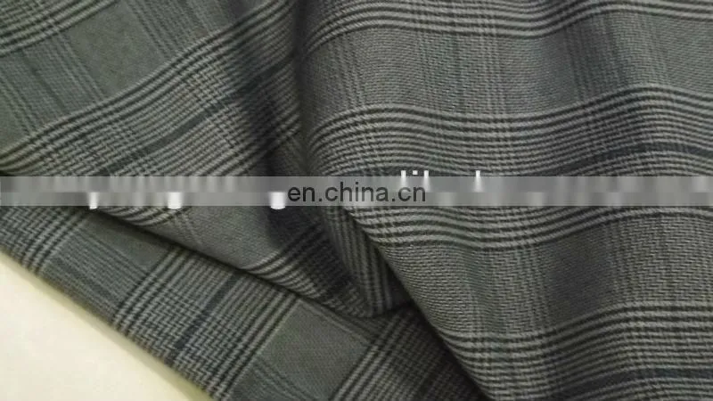 t/r grid suiting fabric for men