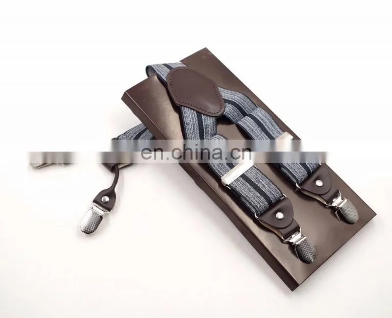 Yiwu wholesale high quality colorful suspenders,custom printing suspenders,adjustable metal clips suspenders