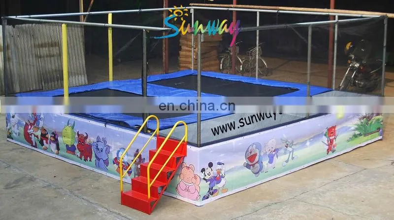 Rectangular Trampoline with Safety Net /high qulity rectangular trampoline jumper