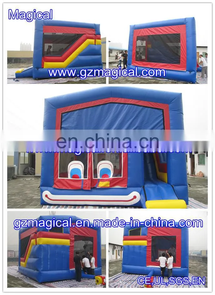Blue mini Inflatable bouncer Combo dry slide