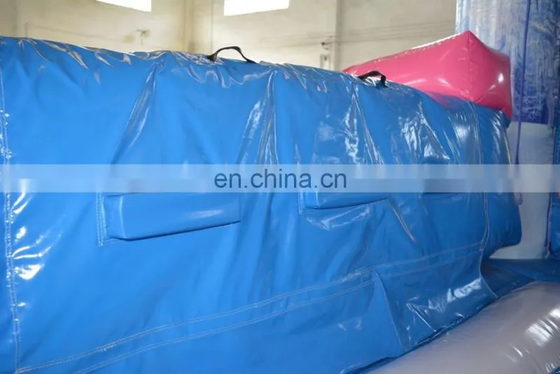 cheap inflatable 8 sharp big water slides with pool for sale