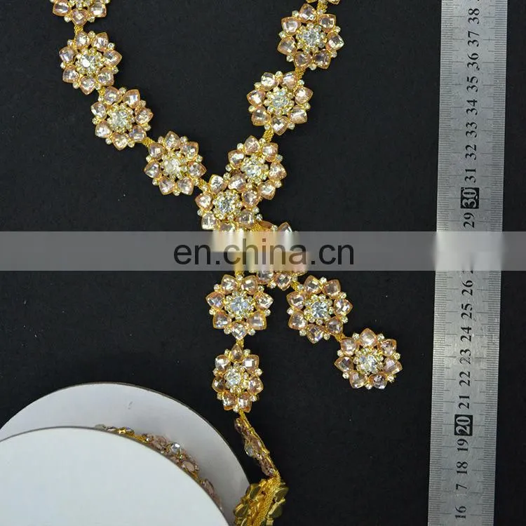 bling bling decorative rhinestone trim/rhinestone chain trim