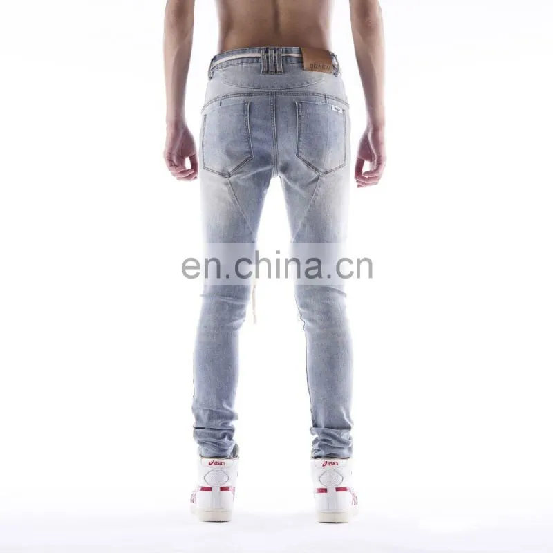 DiZNEW 2019 Manufacturer Street Mens Printed Slim Fit Jeans
