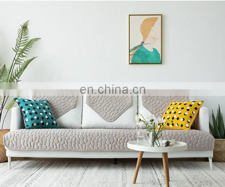Wholesale 100% polyester couch slip cover cobblestone pattern cool feeling sofa couch protection sofa cover