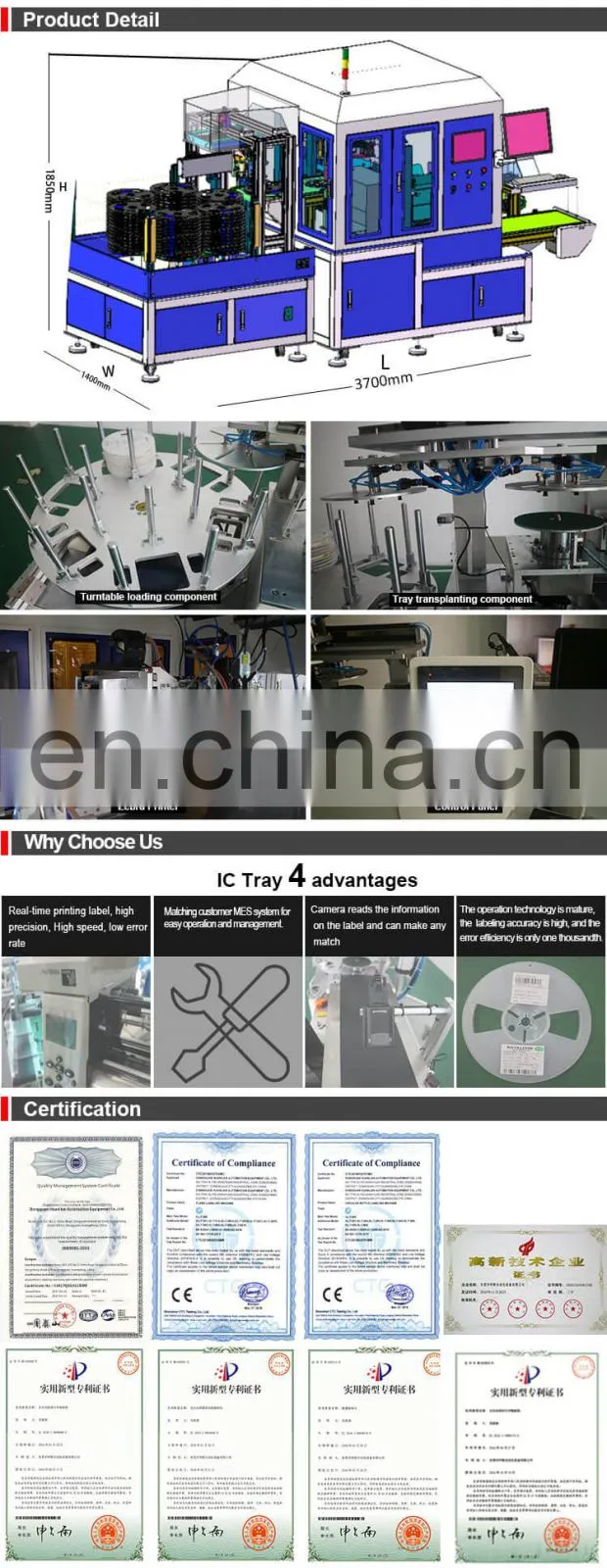 3C Electronic Industries Plate /Trays Labeling Machine